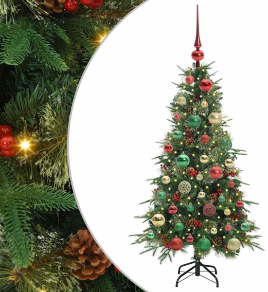 vidaXL Künstlicher klappbarer Weihnachtsbaum Grün 120 cm PE und PVC 3397401