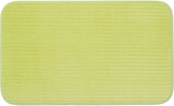 Gözze Badematte Berlin, Höhe 7 mm, rutschhemmend beschichtet, fußbodenheizungsgeeignet, Polyester, rechteckig, Badteppich, Uni Farben, Cord Optik, waschbar