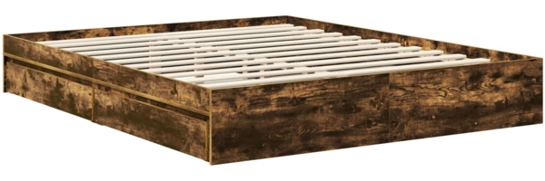 vidaXL Aufbewahrungsbett Geräucherte Eiche 160x200 cm Holzwerkstoff 3409901 Bild 5