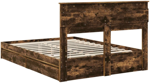 vidaXL Aufbewahrungsbett Geräucherte Eiche 160x200 cm Holzwerkstoff 3409901 Bild 9