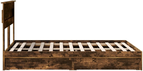 vidaXL Aufbewahrungsbett Geräucherte Eiche 160x200 cm Holzwerkstoff 3409901 Bild 8
