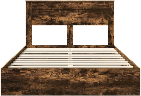 vidaXL Aufbewahrungsbett Geräucherte Eiche 160x200 cm Holzwerkstoff 3409901 Bild 7