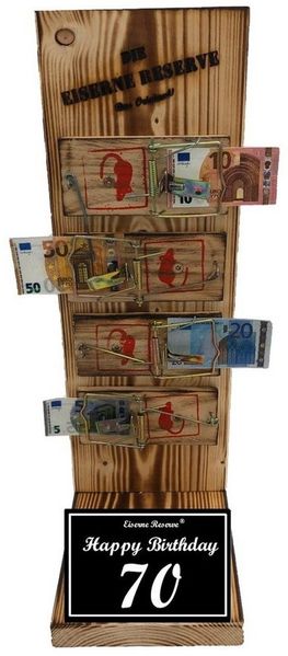 Eiserne Reserve® Geschenkbox Happy Birthday 70 Geburtstag - Eiserne Reserve - Mausefalle Geldgesche