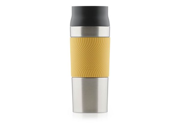 Blumtal Isolierflasche Thermobecher Classic aus Edelstahl - auslaufsicher Becher to go, hält 4h heiß/ 8h kalt, 360° Trinköffnung, Easy Quick-Press-Verschluss