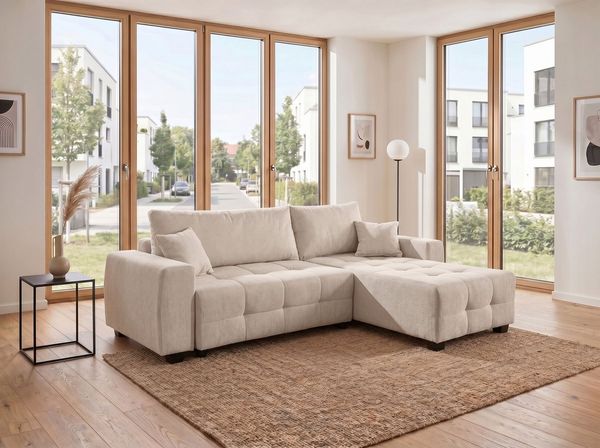 OTTO home Ecksofa Bella L-Form, B: 234 cm - OTTO. Verlässliche Qualität, Ecksofa,Schlaffunktion,Bonnelfederkern,Rückenkissen