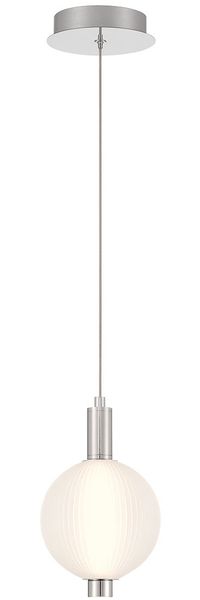 Elstead Lighting LED Pendelleuchte Palmas 1-flammig Poliertes Nickel 3000K