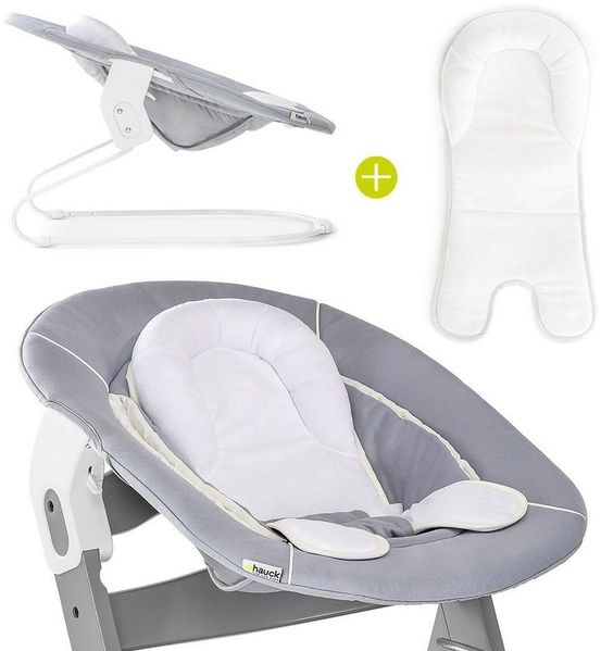 Hauck Neugeborenen Aufsatz / Alpha Bouncer 2in1 grau