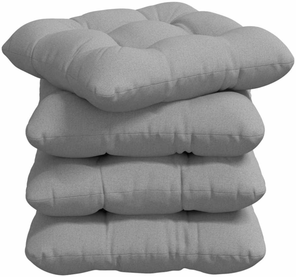 vidaXL Sitzkissen 4 pcs Wolkengrau 40 x 40 x 12 cm Stoff 42015073