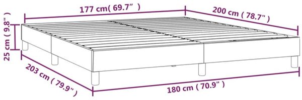Boxspringbett Dunkelgrau 180x200 cm Stoff [3120533] Bild 9