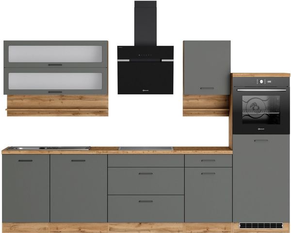 KOCHSTATION Küchenzeile Betty, Breite 300 cm, mit E-Geräten von Bauknecht