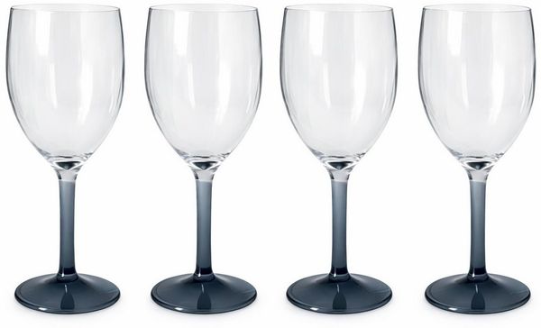 Mach1 Gläser-Set Trinkgläser 4er Set robuste Trinkgläser 290ml für Garten, Camping