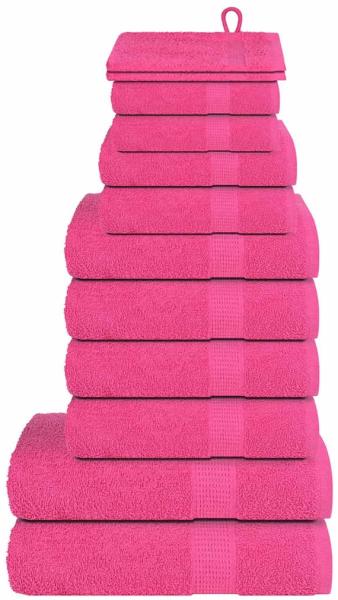 vidaXL 12-tlg. Handtuch-Set Rosa 360 g/m² 100% Baumwolle 137111