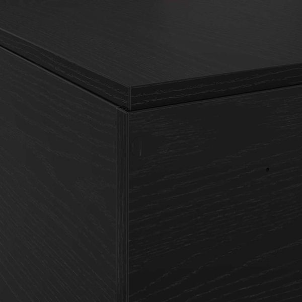 vidaXL Aufbewahrungsbettgestell Schwarz Eichen-Optik 160 x 200 cm 3335390 Bild 12