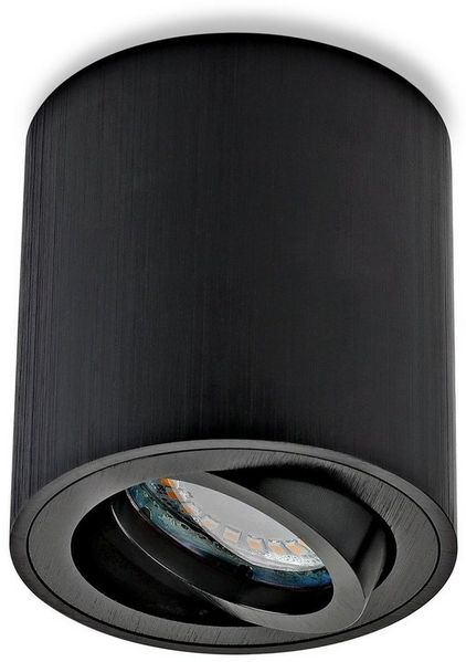 Sweet LED LED Deckenspots GU10 5W Aufbauspot Aluminium Deckenspot schwarz 230V, Leuchtmittel wechselbar, Warmweiß, Deckenaufbauleuchte, Aufbaustrahler, Spot