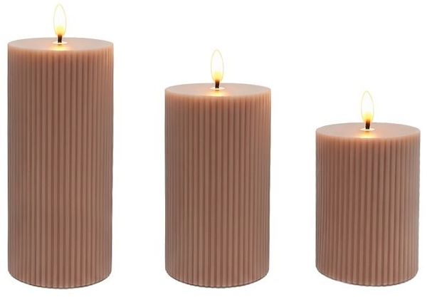 Relaxdays LED Kerzen 3er Set
