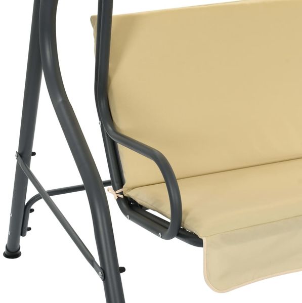 vidaXL Hollywoodschaukel Cremeweiß 170×110×153 cm 45350 Bild 4