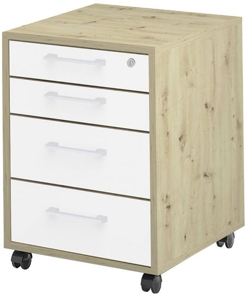 Rollcontainer vito Vary, Holzwerkstoff, Holzfarben, 46 x 64 x 51 cm