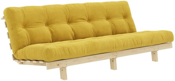 Karup Design LEAN Futonsofa Gestell Natur, Matratze Cord Honey