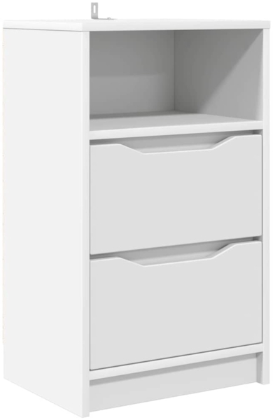 vidaXL Nachttisch mit Schubladen Weiß 40 x 30 x 467 cm Holzwerkstoff 888907