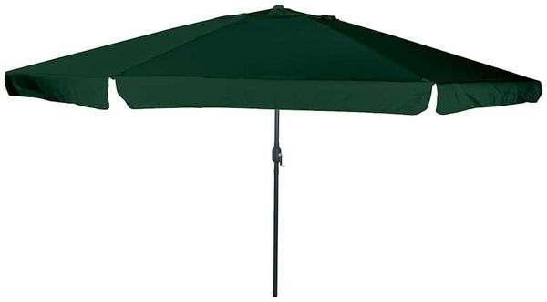 vidaXL Garten-Sonnenschirm Grün 394 x 394 x 248 cm Polyester und Stahl 42003637