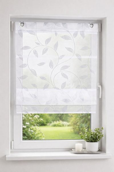 Home Wohnideen Magnetrollo Bambus 130 x 45 cm weiß