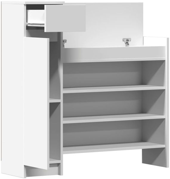 vidaXL Schuhschrank Weiß 100,5x28x100 cm Holzwerkstoff 840422 Bild 5
