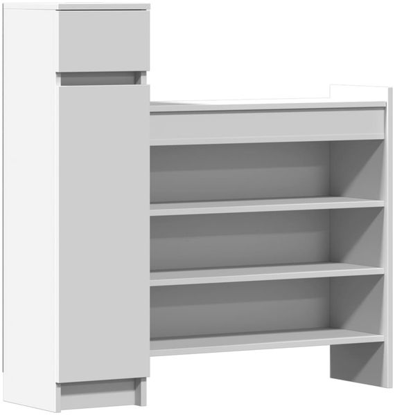 vidaXL Schuhschrank Weiß 100,5x28x100 cm Holzwerkstoff 840422 Bild 2