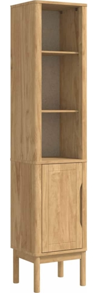 vidaXL Bad hoher Schrank Wachsbraun 35 x 30 x 160 cm Massivholz Kiefer 42011239