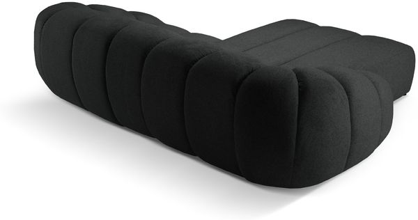 Micadoni Ecksofa Diana 3-Sitzer Links Strukturierter Samtstoff Anthrazit Bild 3