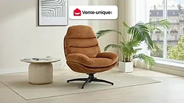 Vente-unique - LIZUTA Sessel Stoff Rot - B 93 cm x H 99 cm x L 78 cm