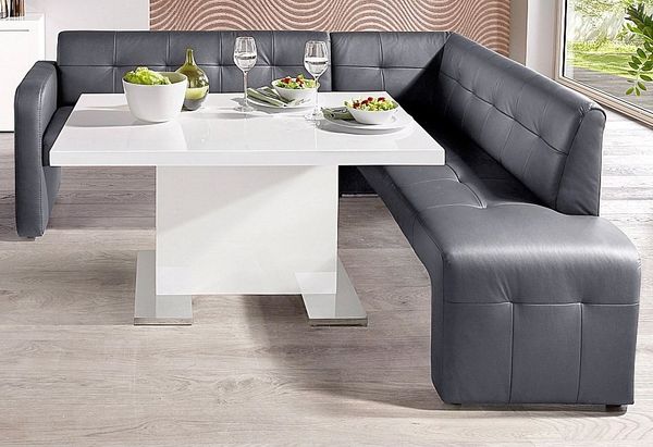 exxpo - sofa fashion Essbank Barista, bequem und elegant, hohe Bodenfreiheit, Eckbank Barista bequem und elegant, hochwertige Detailverarbeitung