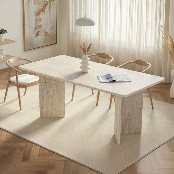 Skye Decor Esstisch Linza, Modernes Boho Design, Rechteckige Tischform, Kratzunempfindlich