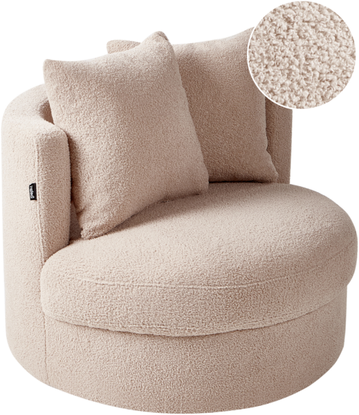 Sessel DALBY Bouclé Beige