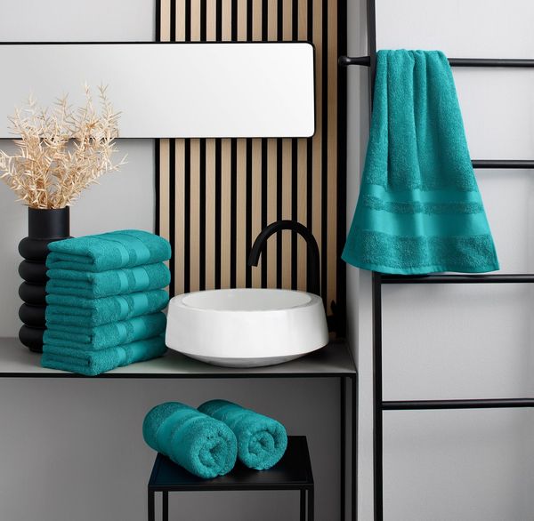 OTTO home Handtücher Vanessa, 8 Handtücher, 50x100cm, in Standard- und Premium-Qualität, Walkfrottee (Set, 8-St), Handtücher mit Bordüre, 100% Baumwolle, einfarbig, weich