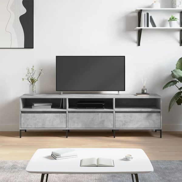 vidaXL TV-Schrank Betongrau 150x30x44,5 cm Holzwerkstoff 831288