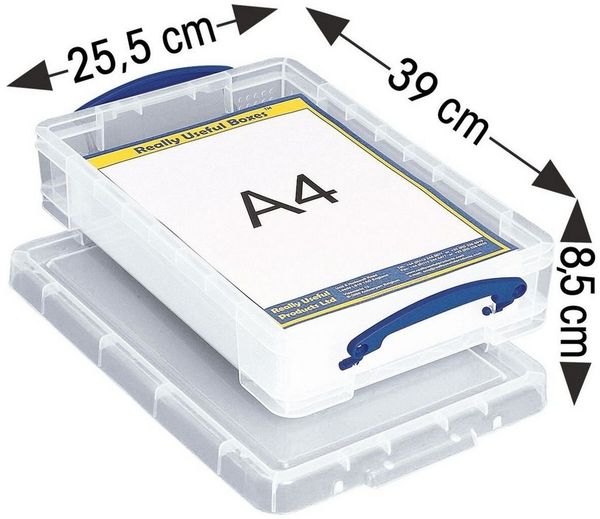 Really Useful Box Aufbewahrungsbox BxTxH 395x255x88mm 4l PP transparen