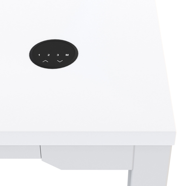 ASSMANN Höhenverstellbarer Schreibtisch Piacetta 160x80cm Eiche Natura Schwarz Metall Holz Bild 5