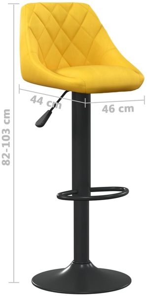vidaXL Barhocker 2 Stk. Senfgelb Samt 335356 Bild 9
