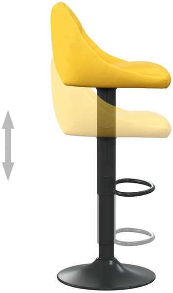 vidaXL Barhocker 2 Stk. Senfgelb Samt 335356 Bild 7
