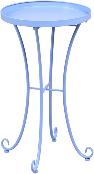 Outdoor Beistelltisch CAVINIA 40 cm 40 cm Metall Hellblau