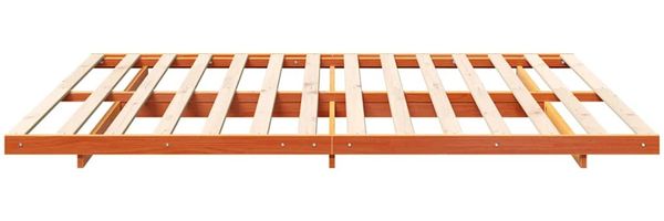 vidaXL Bettrahmen Wachsbraun 180 x 210 cm Massives Kiefernholz 873117 Bild 6