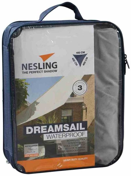 nesling Dreamsail Wasserabweisende sonnensegel (Dreieck 4,0m x 4,0m x 4,0m, Grau)