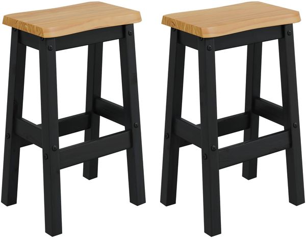 VidaXL Hoher Barhocker EKAI 2 pcs Schwarz 40 x 29 x 63 cm 42037015 Bild 2