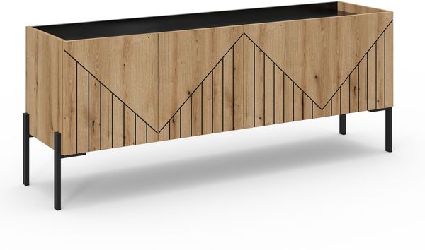 Lowboard >Neo< in Evoke Oak - 153x62x40cm (BxHxT)