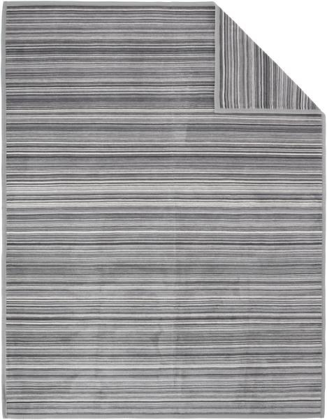 IBENA 'Malang' Wohndecke, mit filigranen Streifen, Jacquard, Grau, 150x200 cm