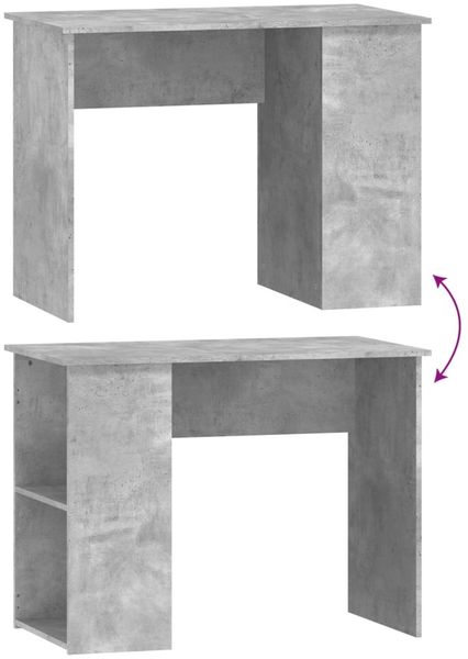Schreibtisch, Bürotisch, Computertisch Betongrau 100 x 55 x 75 cm Holzwerkstoff Bild 6