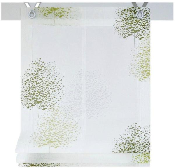 Kutti Raffrollo Belinda, mit Hakenaufhängung, ohne Bohren, freihängend, halbtransparent, Polyester, Viskose, Hakenaufhängung