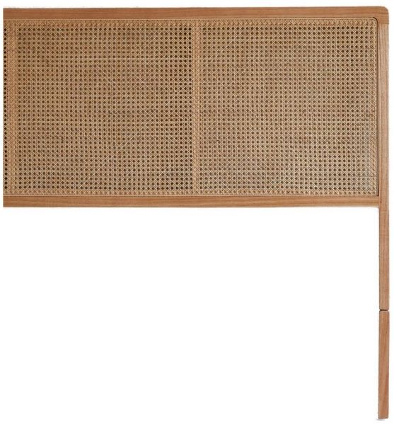 Tikamoon Massivholzbett Bett-Kopfteil aus Rattanstäben 180 Adèle (1-tlg)