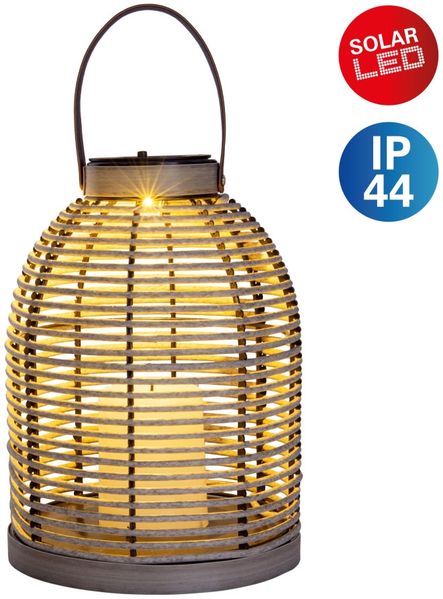 Näve Solar-Gartenleuchte LED mit Aufhängung Korbinian Ø 21 x 29 cm grau