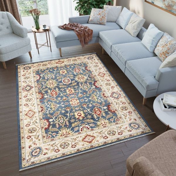 Tapiso Teppich RIVIOLI, rechteckig, Höhe: 9 mm, Wohnzimmer, Schlafzimmer, Kurzflor, Fransen